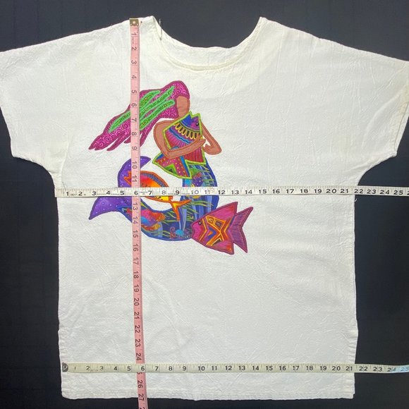 Shirt White Mermaid Handmade - Picture 2 of 4